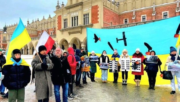 У Кракові відбулася акція «There is no silence in Ukraine»