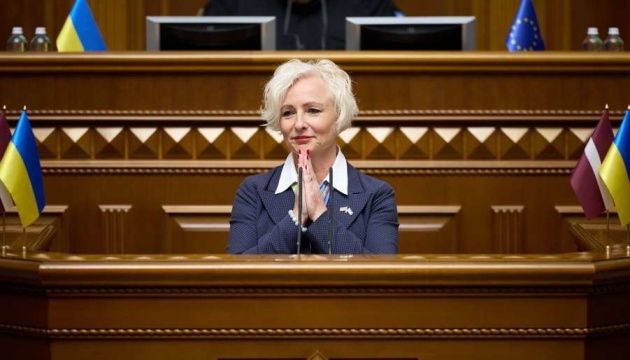 Спікерка парламенту Латвії в Раді: Україна більше не залишиться в «сірій зоні» безпеки