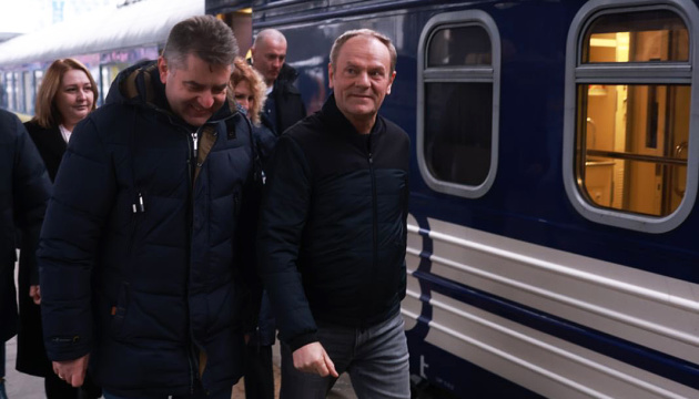 Poland’s Tusk arrives in Kyiv