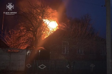 Russians shell private sector of Vovchansk - fire breaks out