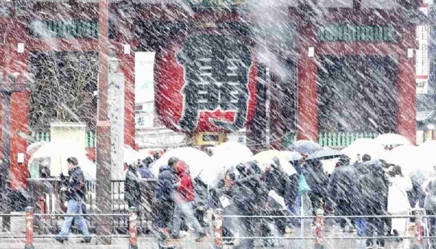 Токіо накрив аномальний снігопад - дороги заблоковані