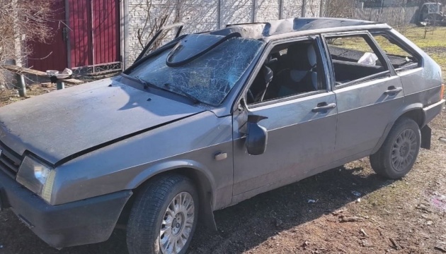 Enemy UAV hits car in Dnipropetrovsk region, two people injured