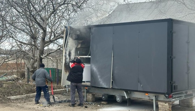 Russian drone attacks mobile medical center in Kherson region