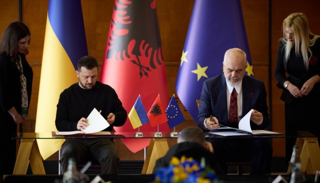 Die Ukraine und Albanien unterzeichnen Kooperationsabkommen
