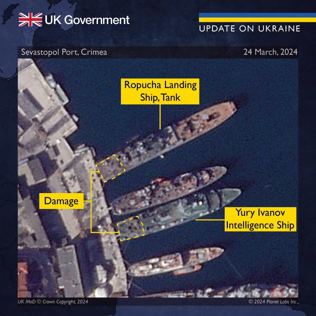 Expensive Russian warships disappeared from Sevastopol ports – UK  intelligence