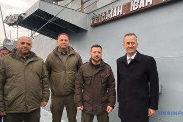 Selenskyj in der Türkei besucht Korvette Hetman Iwan Masepa, die für die Ukraine gebaut wird