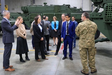 Ukraine’s Ambassador visits Canadian factory producing medevac vehicles