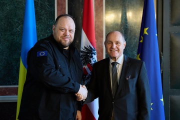 Stefanchuk aborda la situación en el frente y las necesidades humanitarias de Ucrania con el presidente del Consejo Nacional de Austria