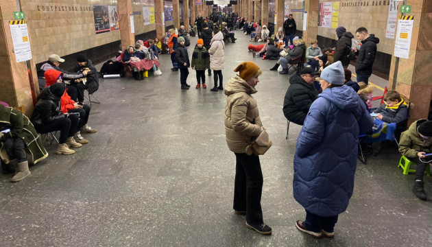 На станціях київського метро в ніч на 22 березня укривалися понад 35 тисяч людей
