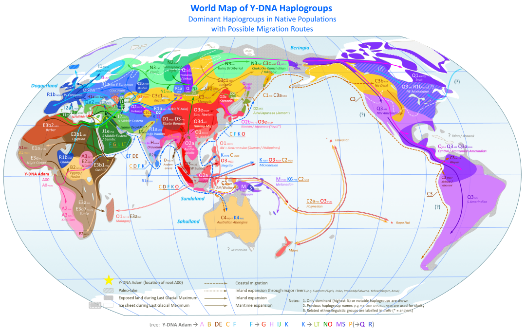 Мапа світової генографії. Автор: Chakazul