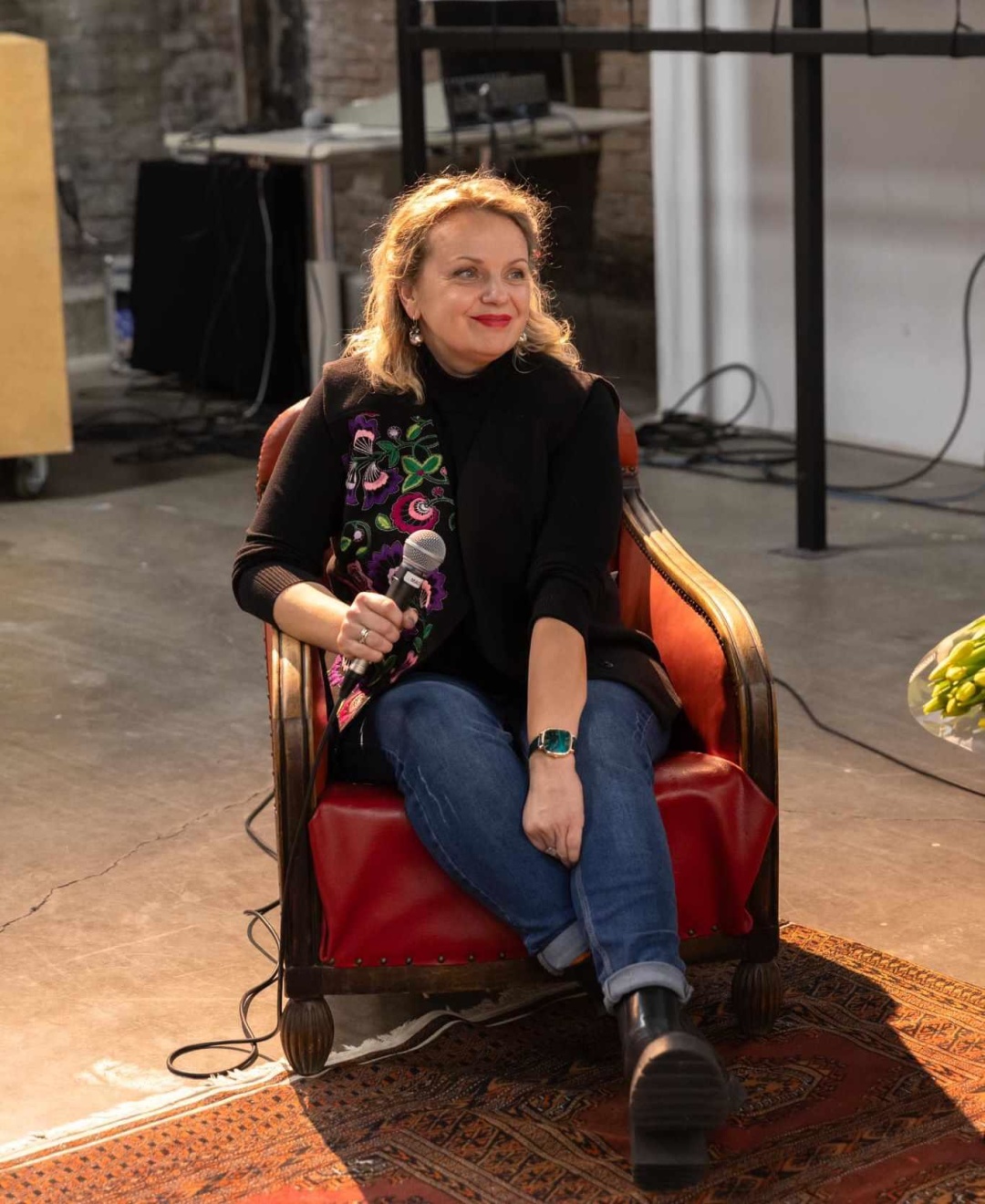 Ірма Вітовська-Ванца озвучила аудіогід українською для Музеї Ван Гога в Амстердамі. Фото Посольства України в Нідерландах.