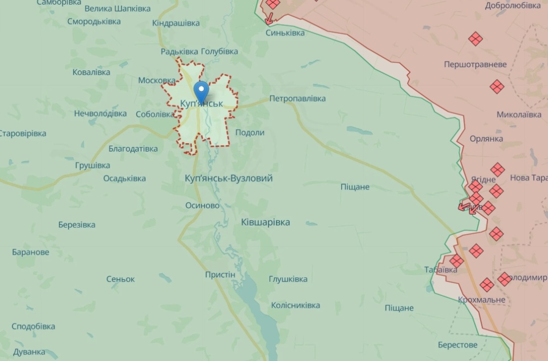 Ситуація біля Куп'янську станом на 30 квітня