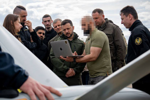 Zelensky shown new Ukrainian kamikaze drone