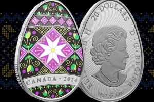 На Прикарпатті представлять монету-писанку, яку викарбували в Канаді