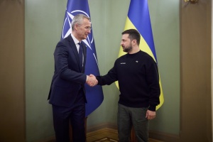ゼレンシキー宇大統領、キーウでストルテンベルグＮＡＴＯ事務総長と会談　ウクライナ防衛支援基金設置案につき協議