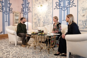 Ukrainian President, First Lady meet with Duchess Sophie of Edinburgh