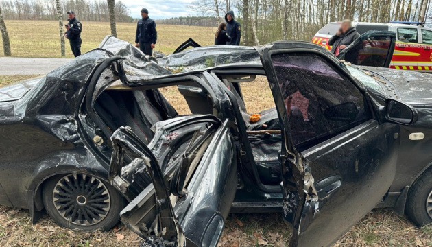 На Чернігівщині дерево впало на автомобіль, двоє людей загинули