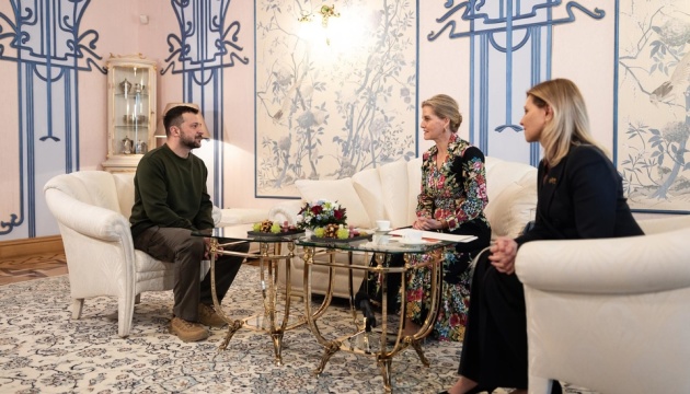 Ukrainian President, First Lady meet with Duchess Sophie of Edinburgh