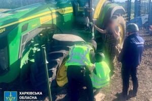Tractor drives over mine, another hit by enemy drone in Kharkiv region