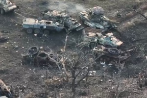 Dritte Angriffsbrigade zerschmettert Kolonne russischer Panzer und Schützenpanzer in Region Charkiw