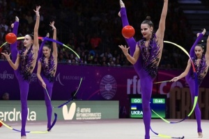 Україна здобула «бронзу» у фіналі з 3 стрічками та 2 м’ячами на ЧЄ з художньої гімнастики