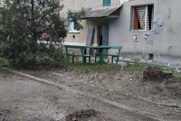 Houses in Kharkiv damaged by Russian shelling