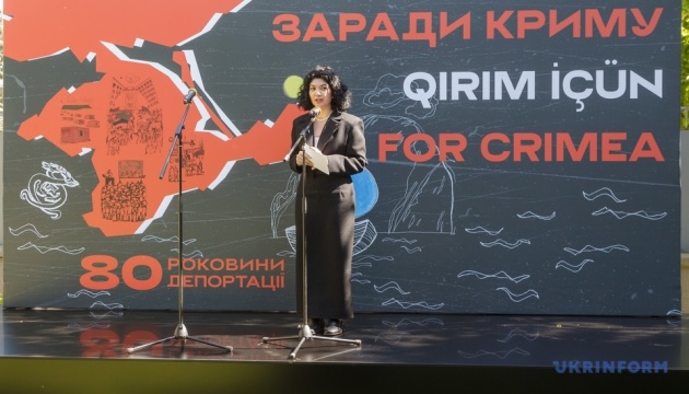 Ташева на відкритті виставки у Києві: Росія здійснює гібридну депортацію кримських татар