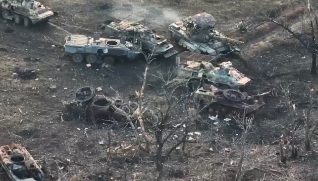 National Guard destroyed 34 tanks and 64 Russian dugouts in week