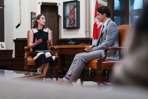 Trudeau se reúne con la  premio Nobel de Ucrania Matviychuk