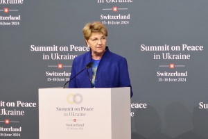 President of Switzerland: Summit to form basis for just peace