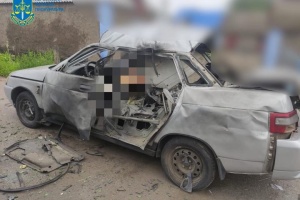 Russian military attacked car with drone in Kherson region, man was killed