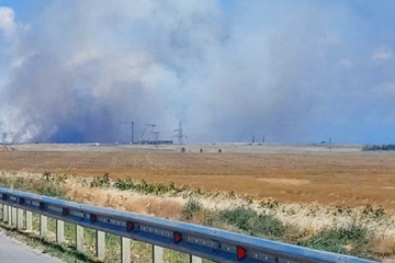 Media: Fire in Crimea near Cape Chauda, from where Russians launch drones 