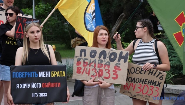 Rally in support of Ukrainian POWs held in Zaporizhzhia