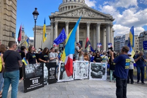In Paris ehren Ukrainer vor Olympischen Spielen Andenken getöteter ukrainischer Sportler