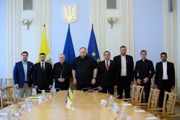 Le président du Parlement ukrainien et  cardinal secrétaire d'État sont entretenus à Kyiv 