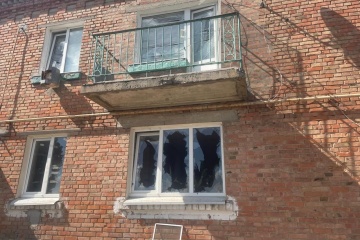 Gymnasium and agricultural enterprise damaged by shelling in Dnipropetrovsk region