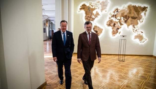 Kuleba, Cameron discuss preparations for NATO summit, weapon deliveries