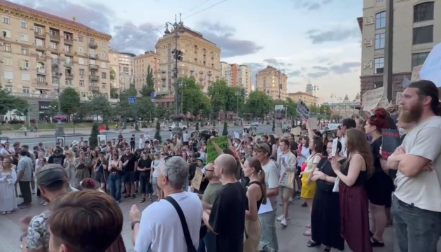 Знесення «Садиби Зеленських»: під  КМДА відбулась акція протесту