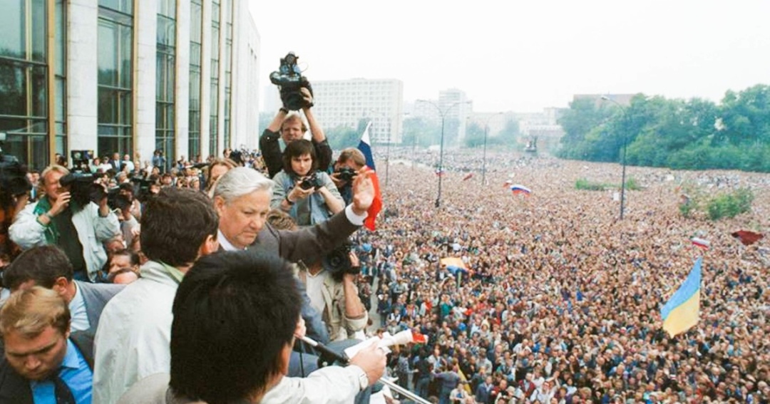 Протестний мітинг проти путчу