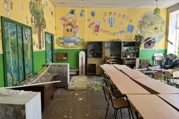 Im Bezirk Kupjansk durch russische Angriffe Kulturzentrum, Kindergarten und Lyzeum beschädigt