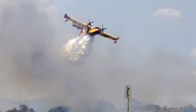 У Греції спалахнула лісова пожежа, для її гасіння задіяли авіацію