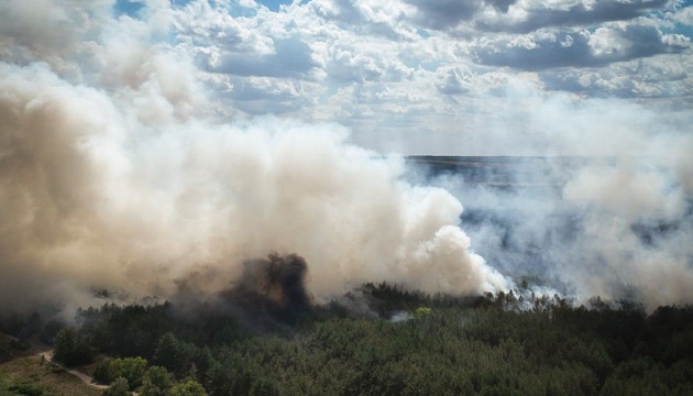 На Миколаївщині у Андріївському урочищі - масштабна пожежа