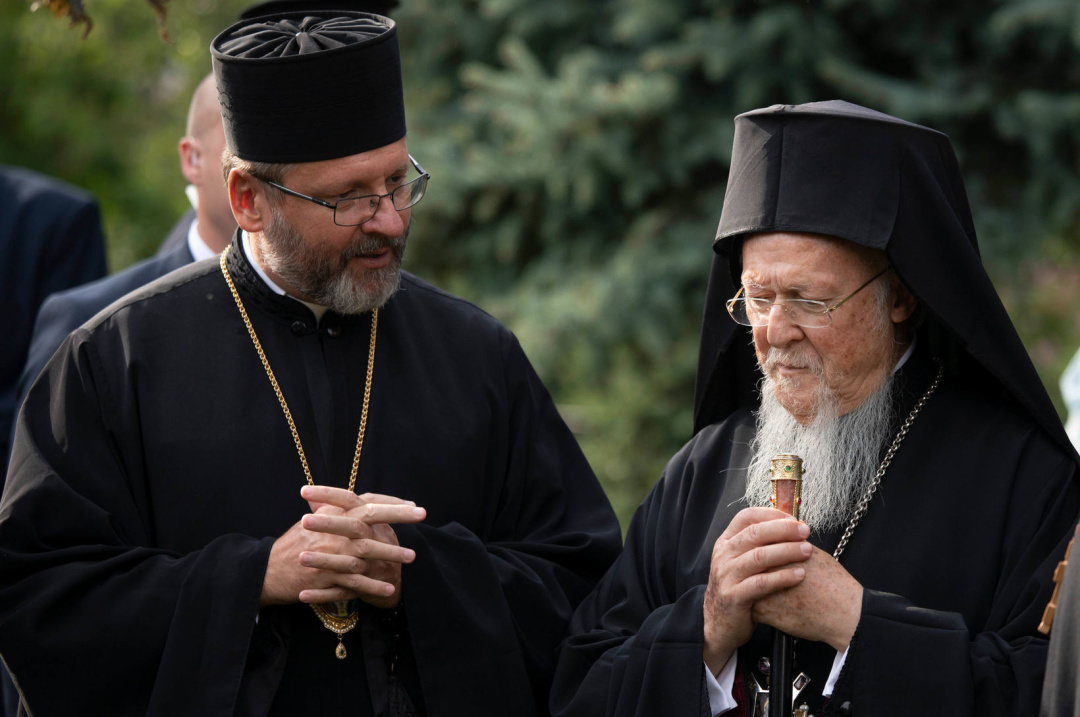 Розмова Блаженнішого Святослава із Вселенським Патріархом Варфоломієм, Київ, 23 серпня 2021 року, фото: Департамент інформації УГКЦ