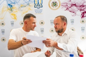 Шевченко у Ризі підписав меморандум з Латвійською футбольною федерацією