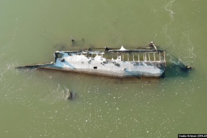 У Сербії та Угорщині низький рівень води в Дунаї відкрив затонулі кораблі Другої світової