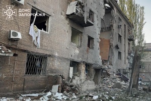 Apartment block, six private buildings damaged in enemy attack on Zaporizhzhia