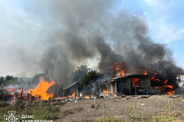 Fires and ruined houses: Russians shelling Kupiansk 