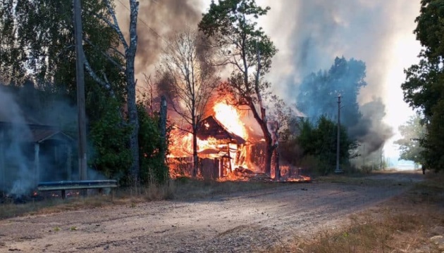 Falling debris injured two people in Chernihiv region