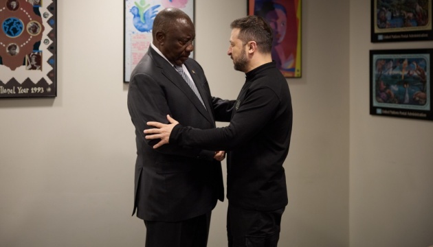 Ukrainian, South African presidents discuss preparations for second Peace Summit