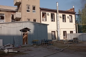 Russian invaders hit fire station in Kramatorsk 